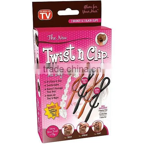 Factory Wholesale 4 Clips Twist N Clip Hair Clip