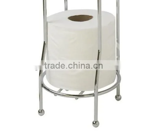 Jiangmen Free Standing 3 Roll Storage Bathroom Tissue Paper Roll Holder