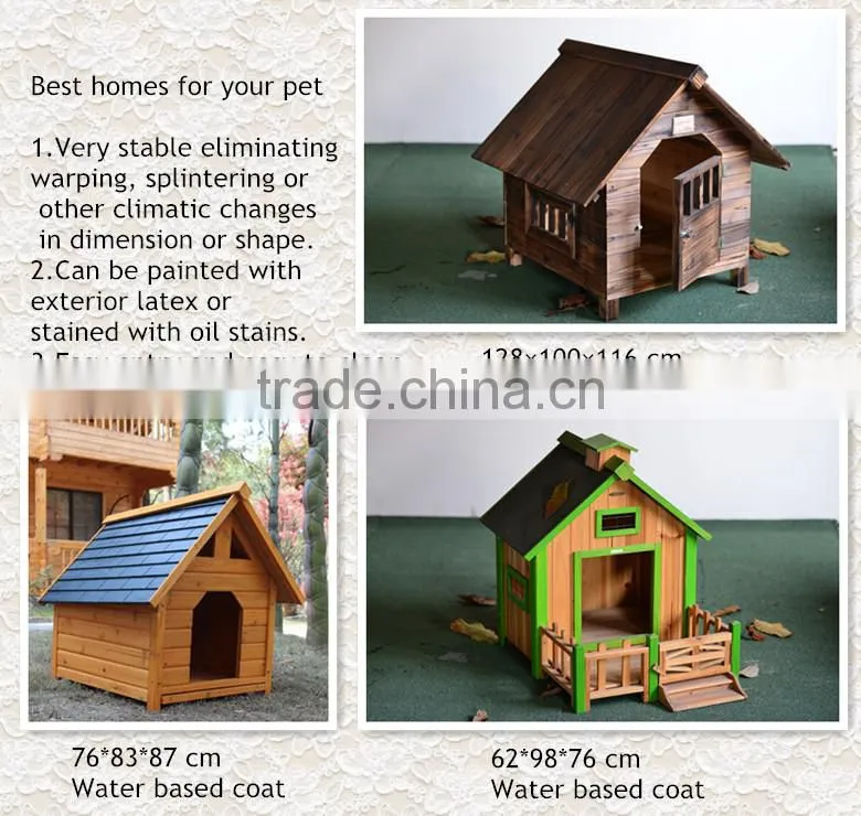 Pitched roof dog house wood