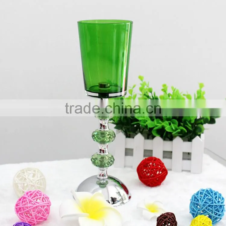 glass goblet candle holder for home decoration