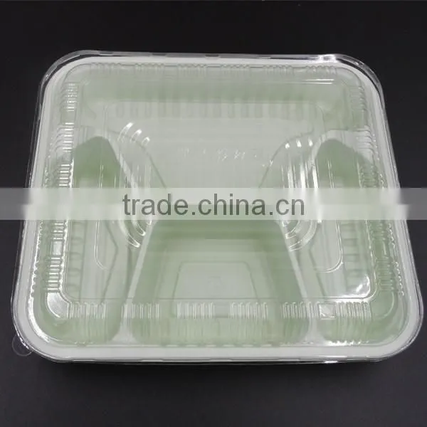 China supplier Dividing disposable plastic lunch plate lunch tray
