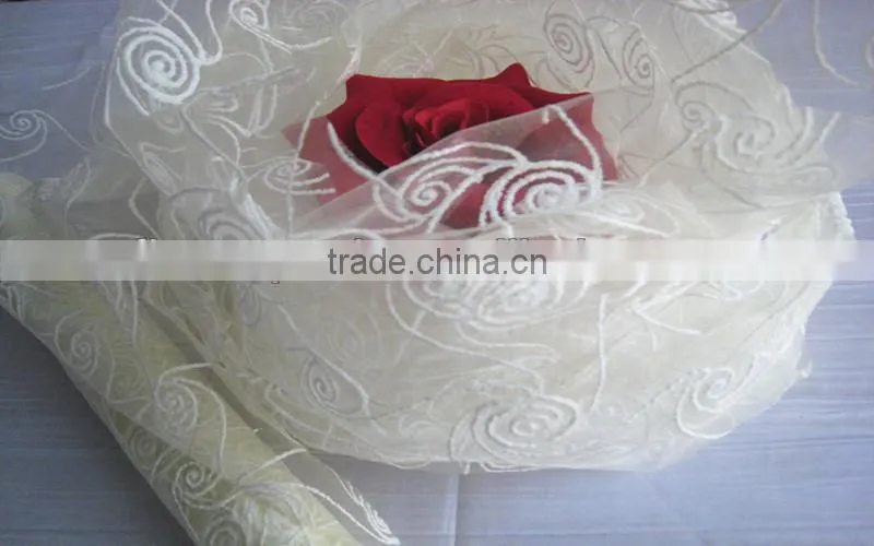 exquisite high quality foam organza fabric roll for flower wrapping