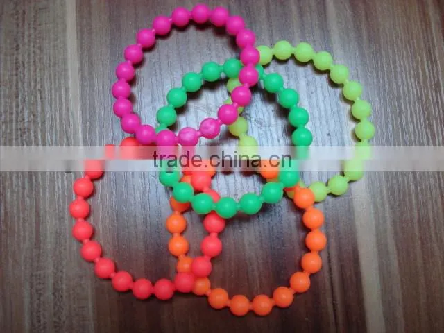 newly wear-resisting colorful silicone bead bracelet
