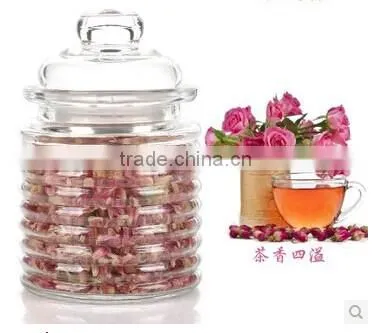 kitchen clear cylinder horizontal stripe glass spice jar
