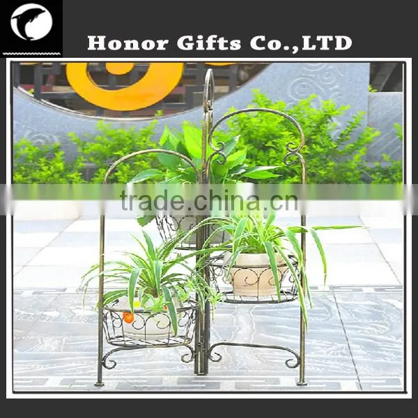 Chinese Factory Flower Pot Rack Hot Sale Iron Flower Pot Stand Plant Display Rack