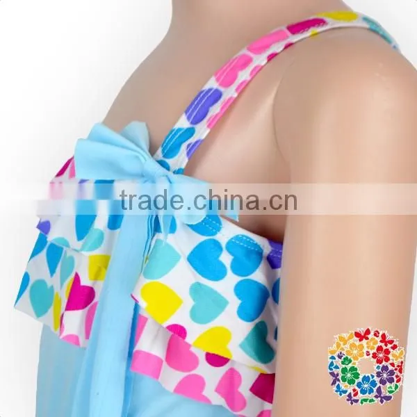 Baby 2 Piece Swimsuit Rainbow Heart Girls Bathing Suit