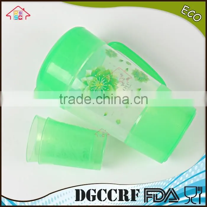 NBRSC Reusable PP Plastic Water Cup Teapot Set with Printing Set of 3