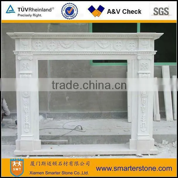 Modern White Fireplace Mantel