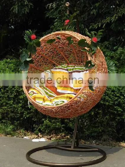 Patio rattan hanging chair swing