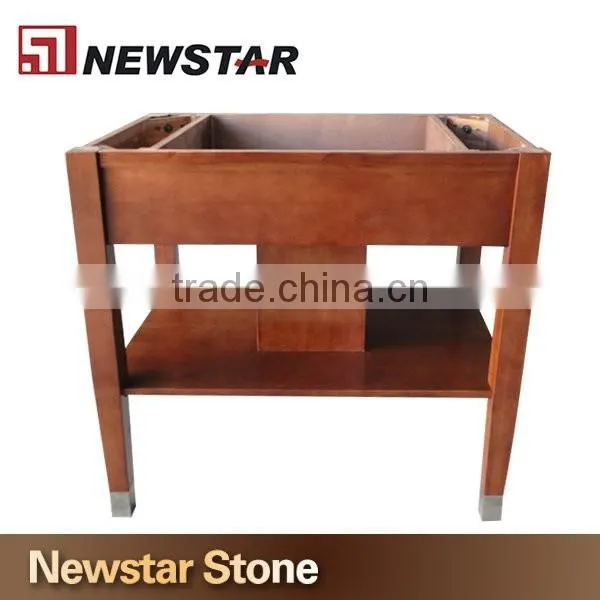 High quality natural wood hotel vanity base design