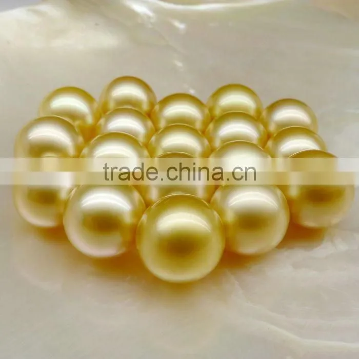wholesale 12-13mm AAA golden round south sea pearl