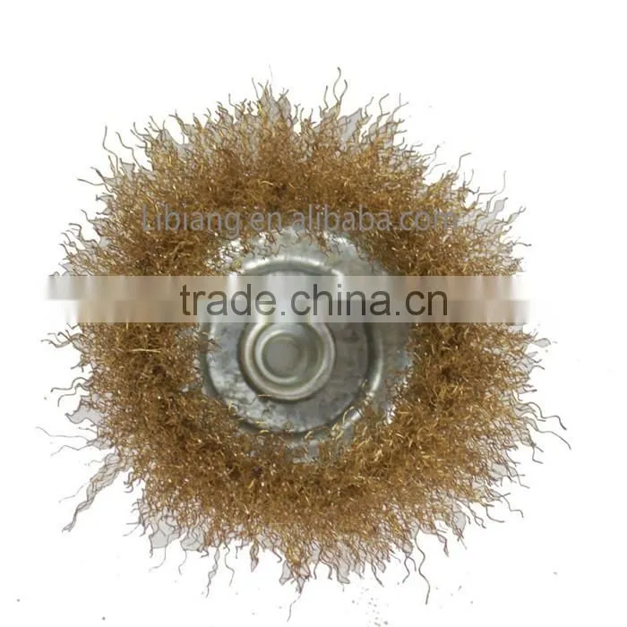 small circular brass wire brush