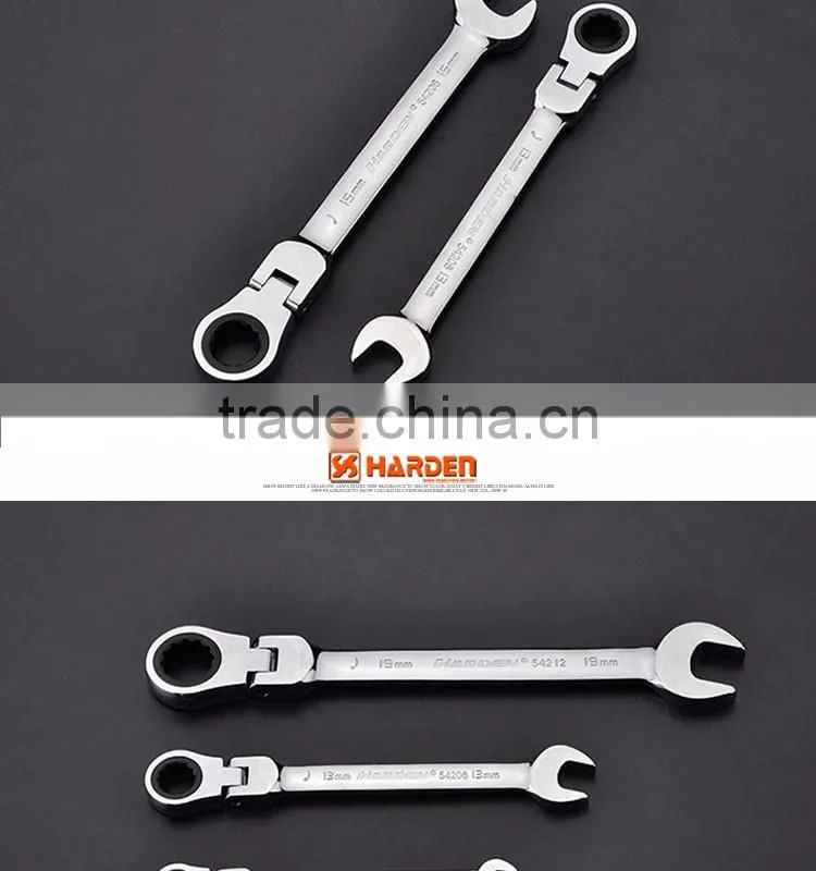 Professional 15mm Chrome Vanadium Flexible Combination Ratchet Wrench Set