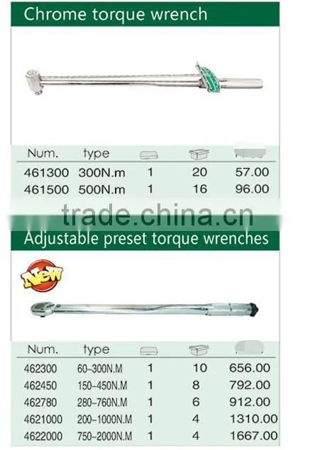 Adjustable Preset Torque Wrench