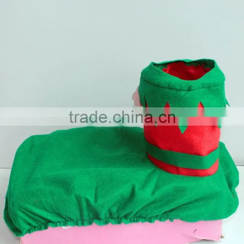 Fancy 3PCS Warm Christmas Toilet Seat Cover And Rug Set Christmas Decorating