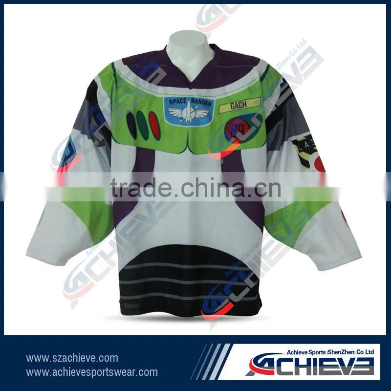 High quality custom latest professional goalie 4xl ice hockey jersey