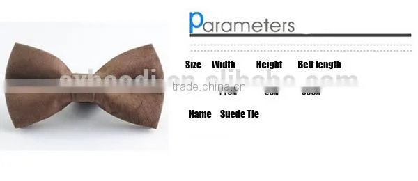 2014 new fashion men's custom suede bow tie