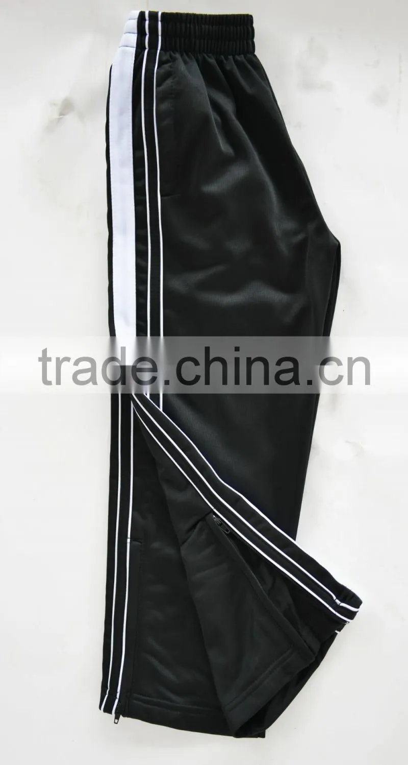 Popular men's 100% polyester tricot pants sport jogging pants
