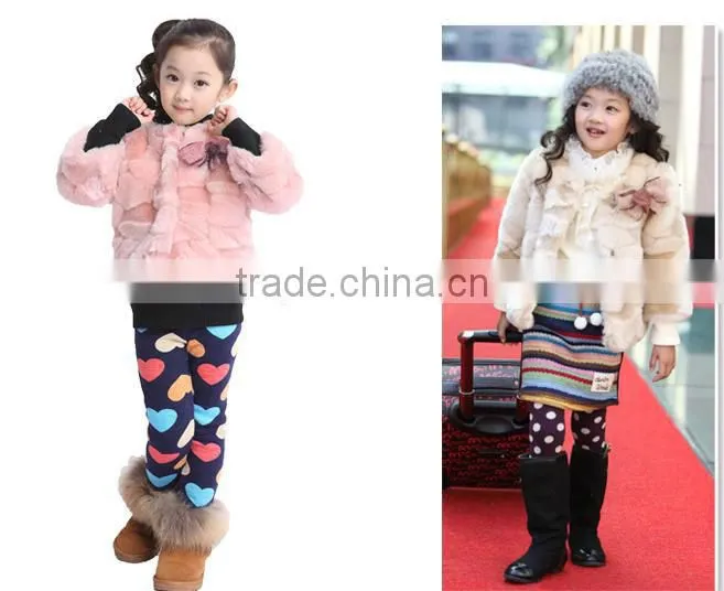 2016 New design clothing of winter white fur dresses for kids girls
