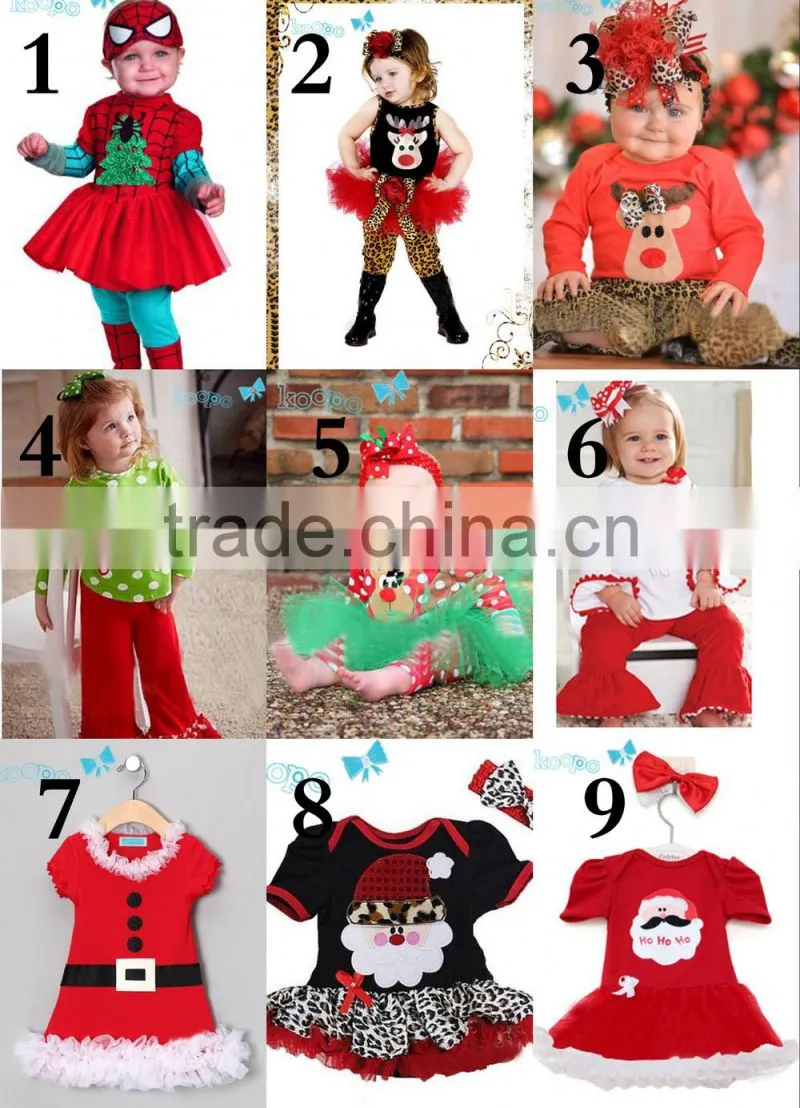 infant baby girls deer pattern romper and dress with hairband