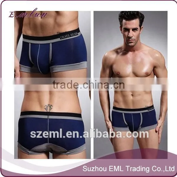 Men custom modal comfortable u convex pouch boxer underwear
