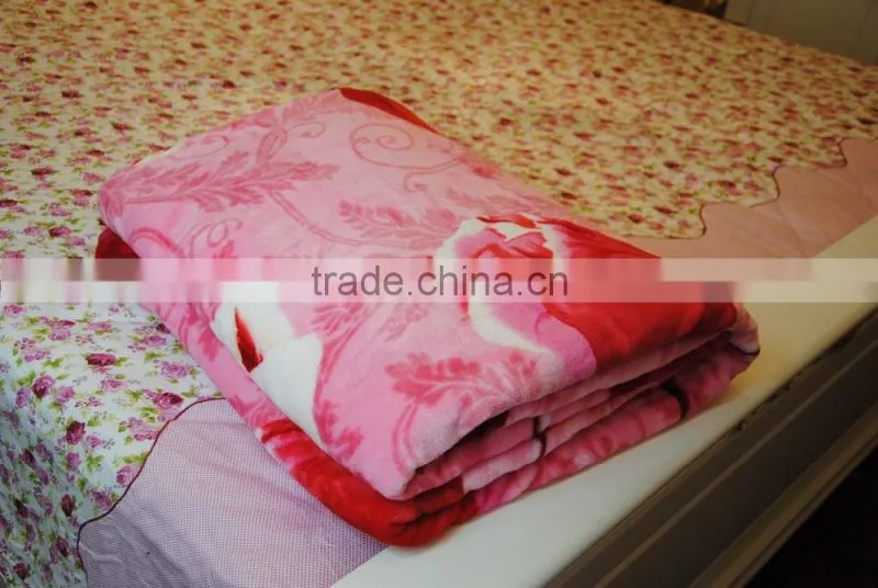 Beautiful flower print flannel blanket