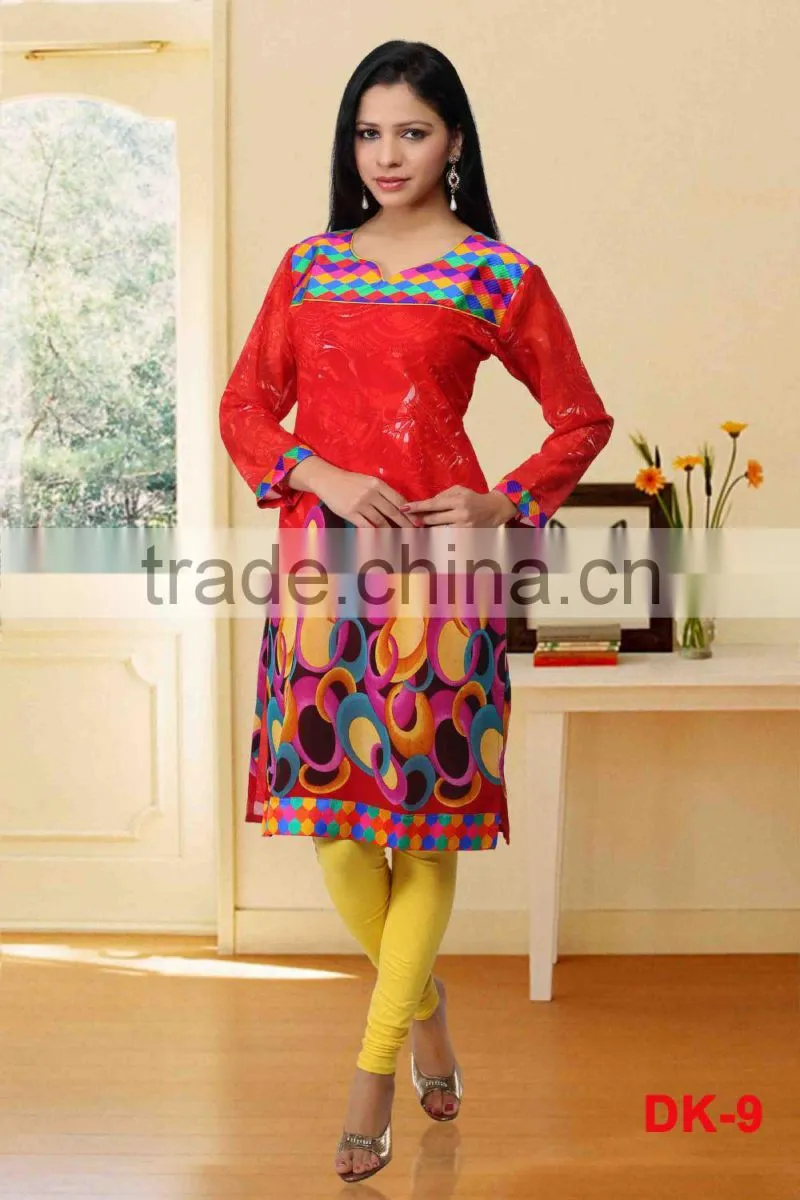 Black & White Latest kurti designs for girls for stitching 2014