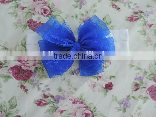 Hot sale, baby girls elastic bowknot headband wholesale, baby hairband with flower for kids children girls elastic headband