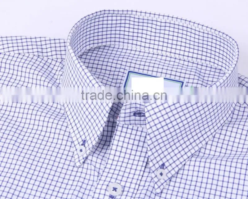 2017 men's long sleeve checked casual shirt wholesale
