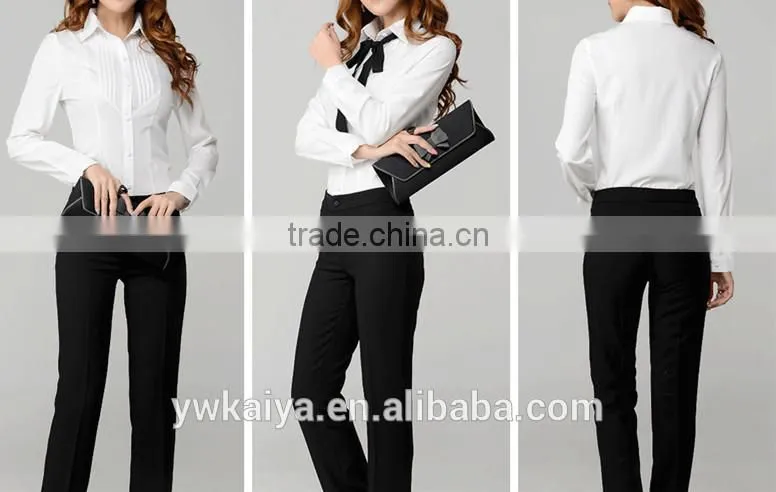 white shirts ofr women's professional fashion shirts slim fit lady blouses