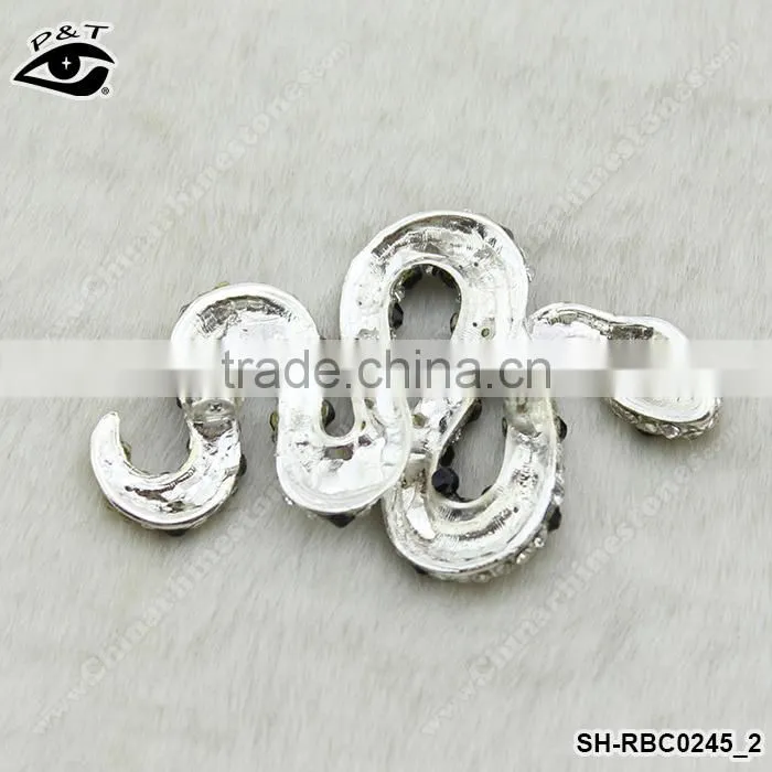 Snake Shape Brooch Animal Rhinestone pins for clothing dress hats bags shoes