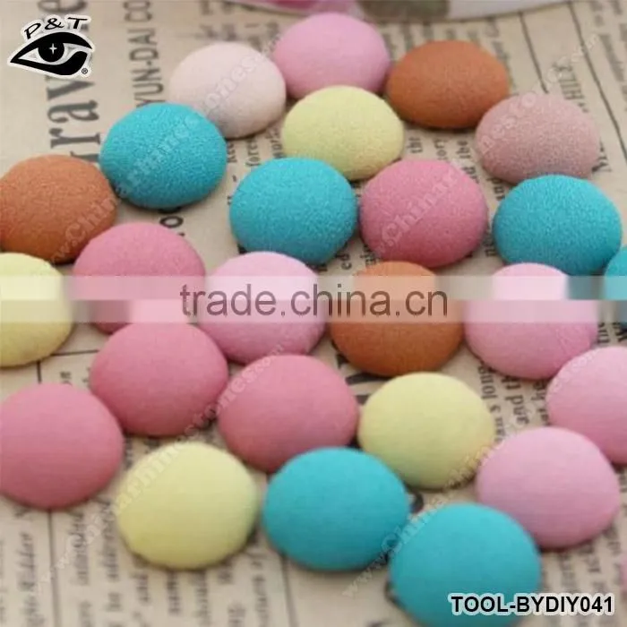 15MM 500pcs mixed colors chiffon fabric covered snap buttons for clothing jewelry