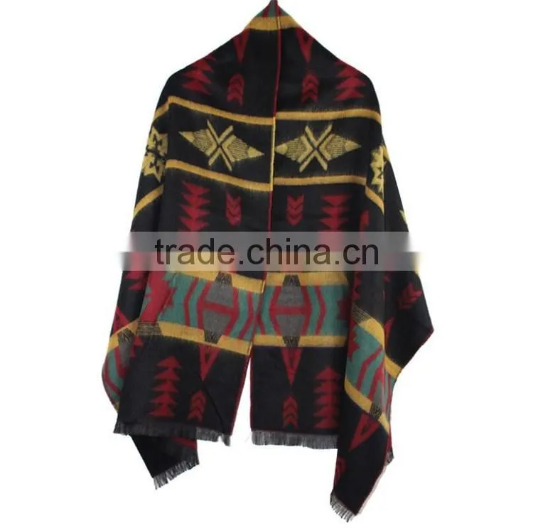 Most popular unique design arylic polyester shwal fine workmanship