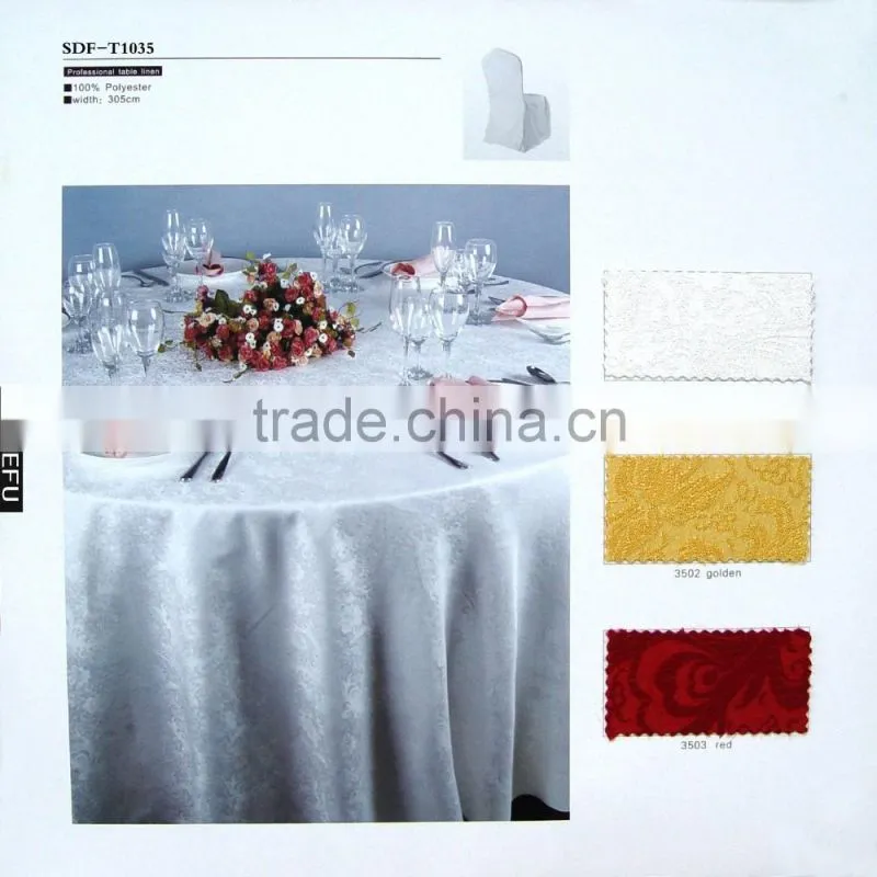 Factory Wholesale hotel restaurant banquet party table linens white tablecloth wedding round table cloths for sale