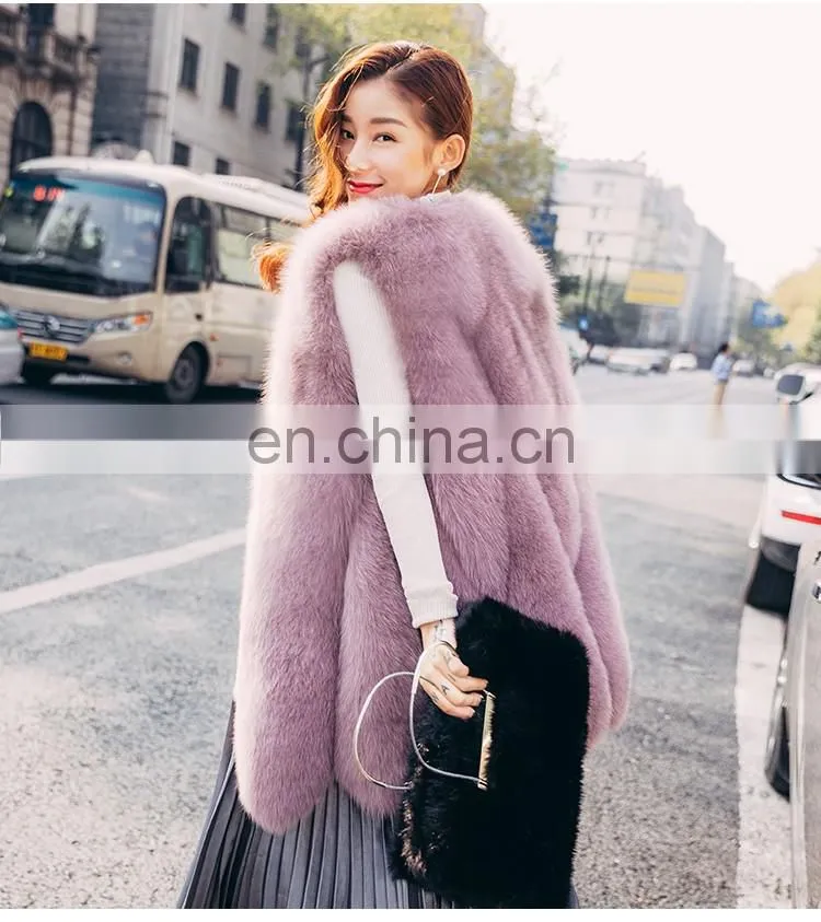2016 Fashionable and Comfortable Women Vest Girl Apparel Natural Real Fur Vest