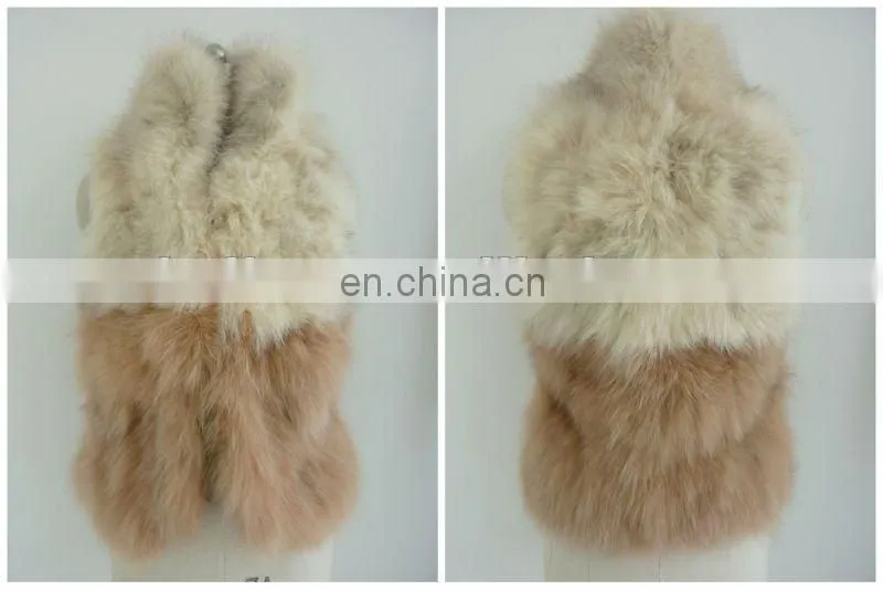 fox fur vests women/fox fur waistcaot