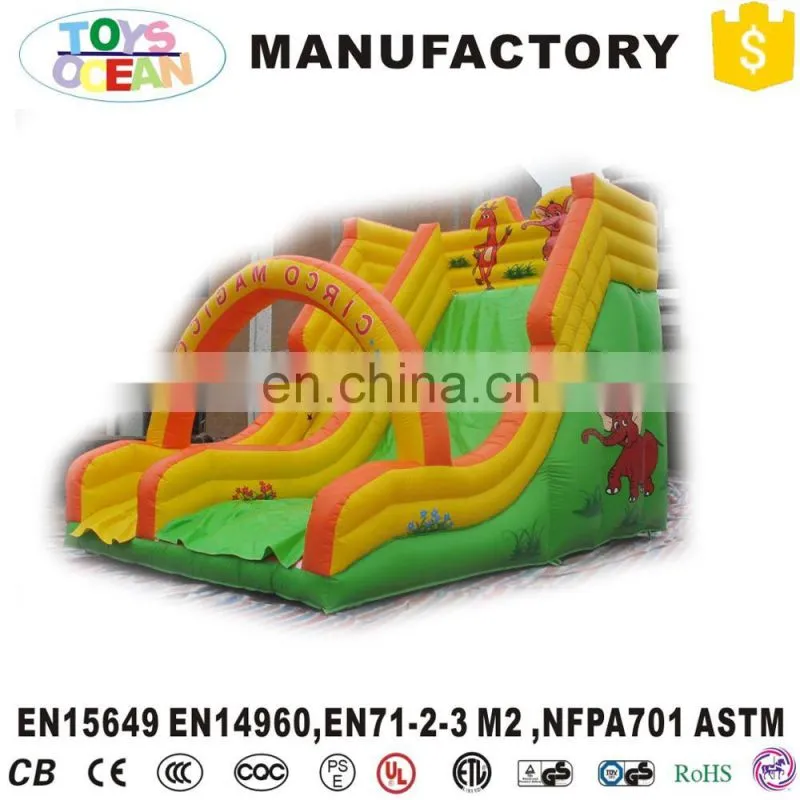 2017 inflatable dry slide double lane with arch for kids climbing
