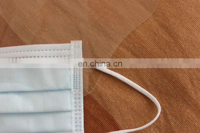 Disposable nonwoven mask with plastic shield