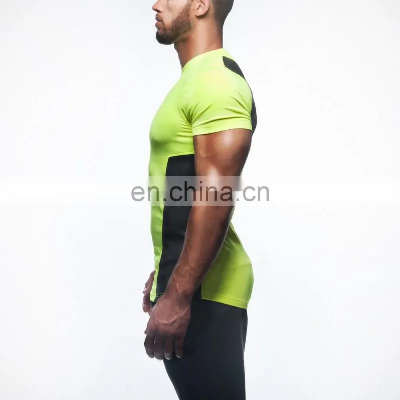 Yihao Trade assurance Men's Gym Short sleeve Muscle fitness bodybuilding t-shirt