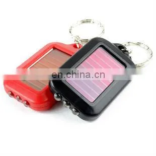 Promotional Led Light Solar Key chains Lovely led key chains can be print logo for promotion