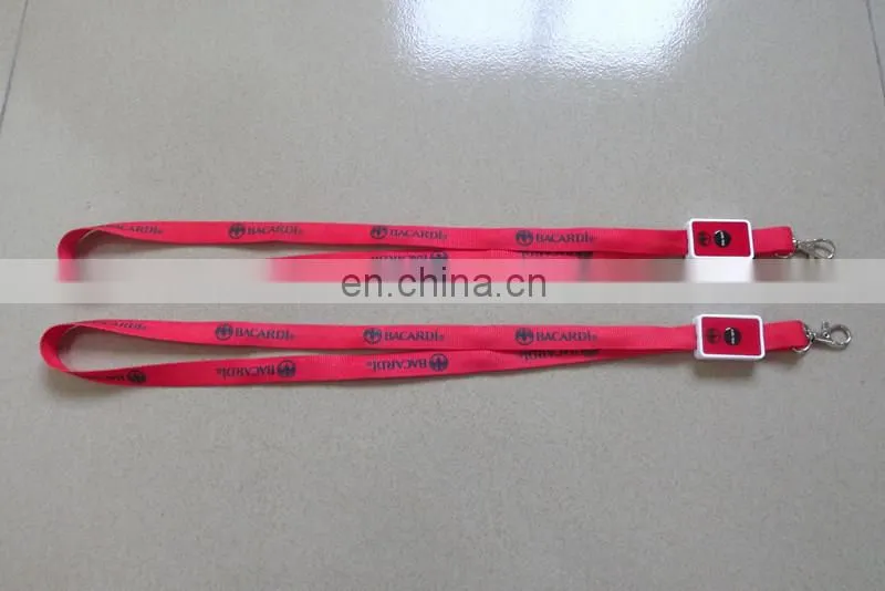 Custom Lanyard with card holder for exhibition led flashing lanyards ultra-high-bright led light lanyard