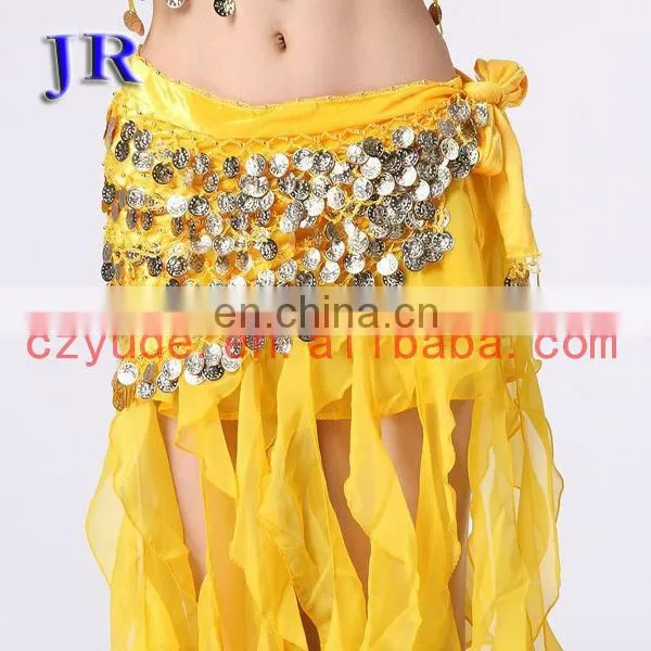 Egyptian velvet belly dance hip scarf with coins for sale Y-2020#