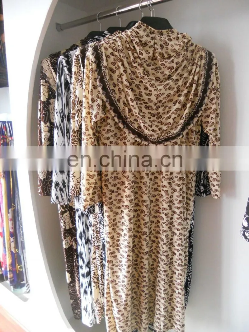 High Quality Floral Printing Fashion Ladies' Polyester Arab Robe For Spring, Summer, Autumn