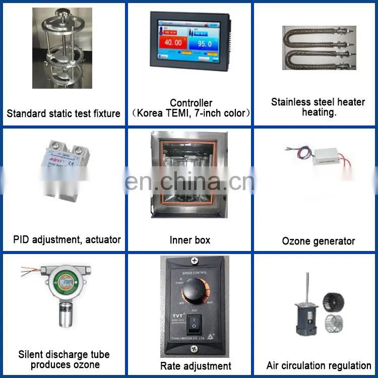 Lab equipment Digital rubber static Ozone Colour Fastness Tester aging chamber