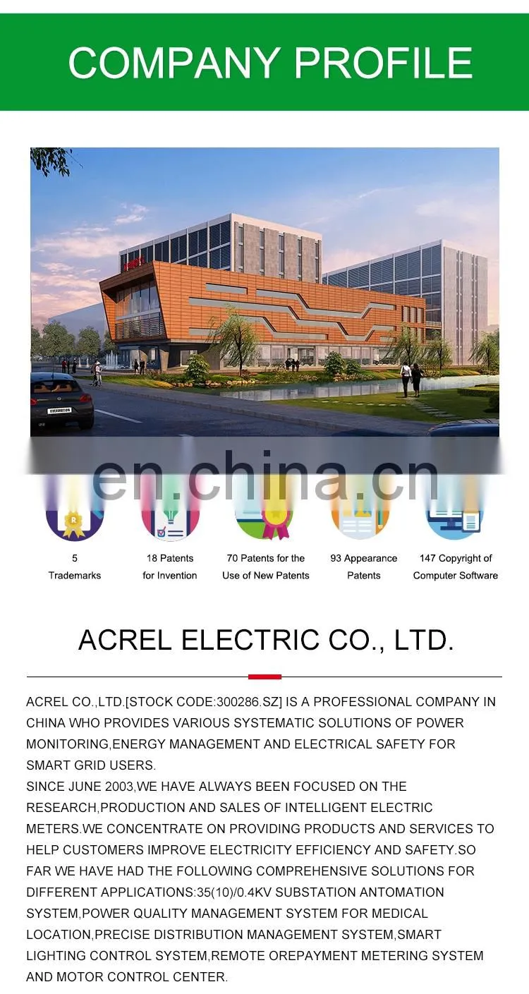 Acrel 300286.SZ AMC72L-DI/M intelligent programmable DC ammeter current meter with 4-20mA output for solar power