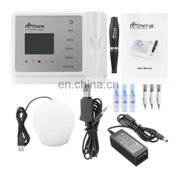 Professional Eyebrow Eyeliner Lips Micropigmentation Permanent Makeup Artmex V9 Tattoo Machine