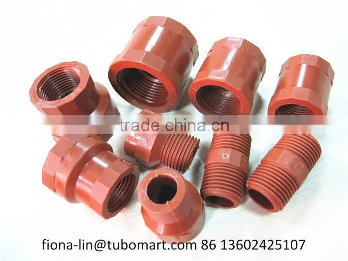 PPH pipe fitting with thread fittings of pph new plastic material