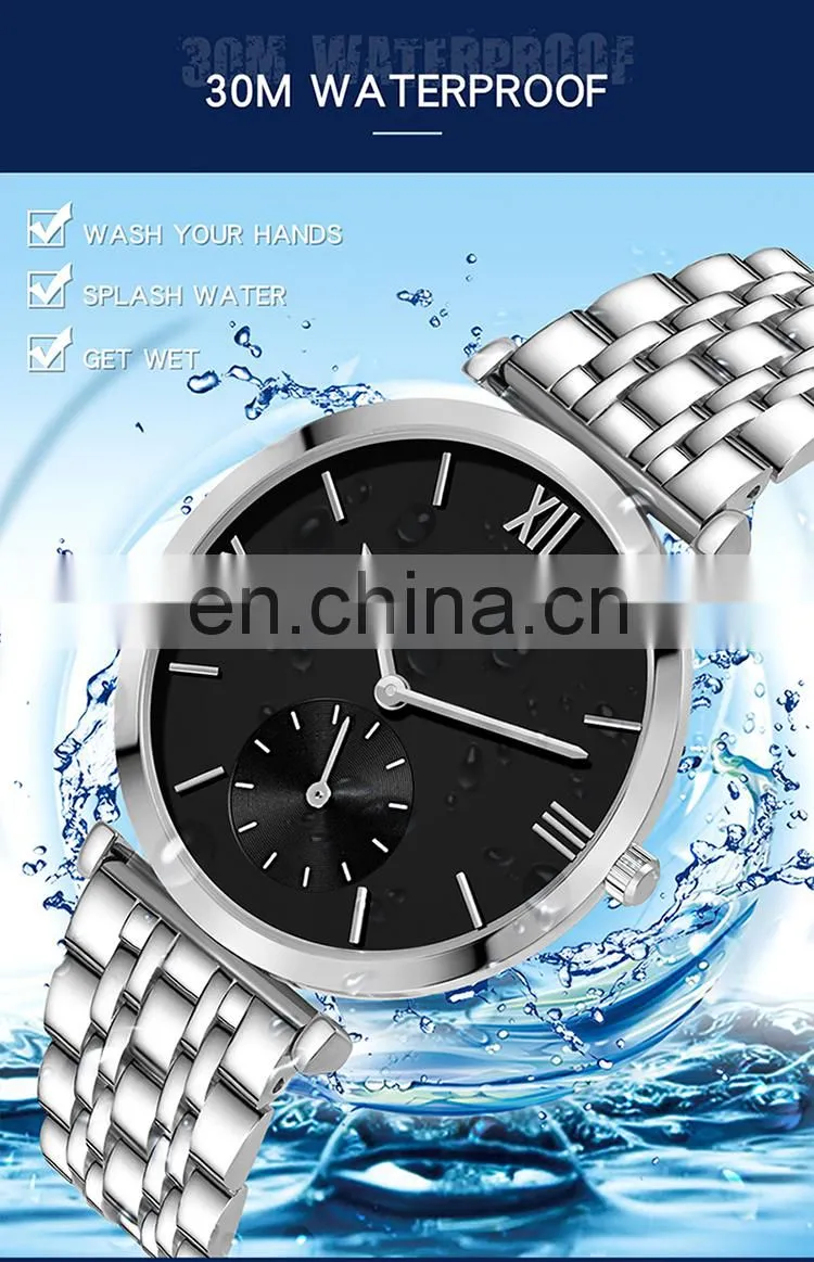 Sanda P1052 Luxury Quartz Wrist Watches for Men Women Stainless Steel Chrono Water Resistant Fashion Couple Watch