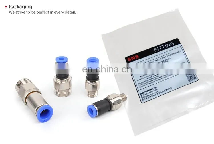 SNS NRC Series factory supply industrial pneumatic low speed brass rotary fitting