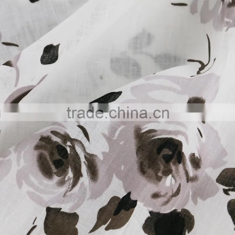 17*21 printed linen fabric,women's fashion dress fabric,100% linen fabric